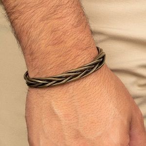 Rustic Reveler Brass Cuff Bracelet Paparazzi NWT